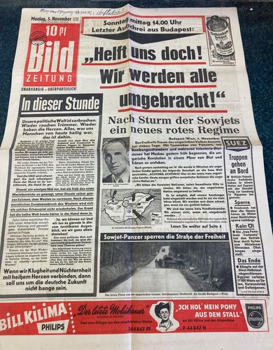 Vorderseite der Zeitung
